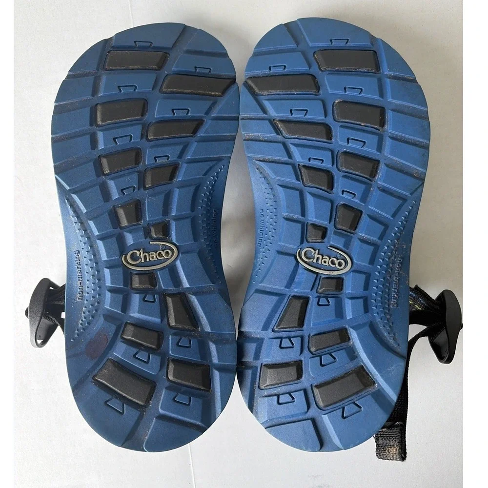 Chaco Kids Z1 Ecotread Athletic Sandals Blue Yellow Striped Size 3Y J190021Y